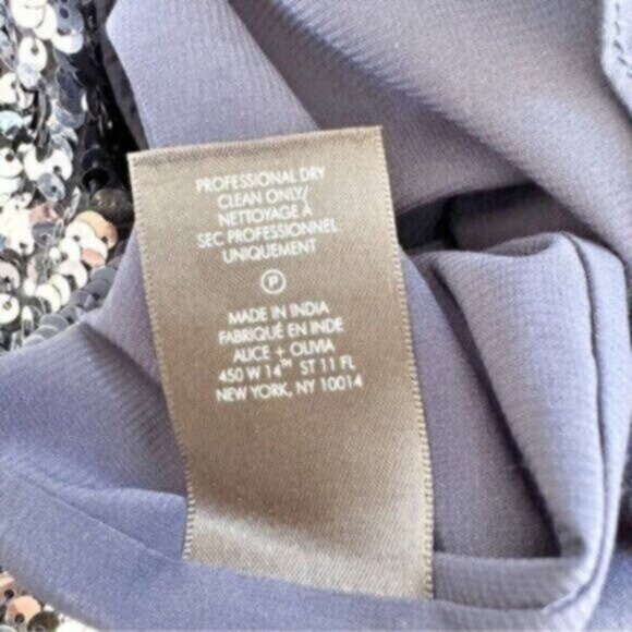 Alice + Oliva Elba Ombre Sequin Azure Multi Straight Wide Leg Pants Size S - Picture 11 of 12